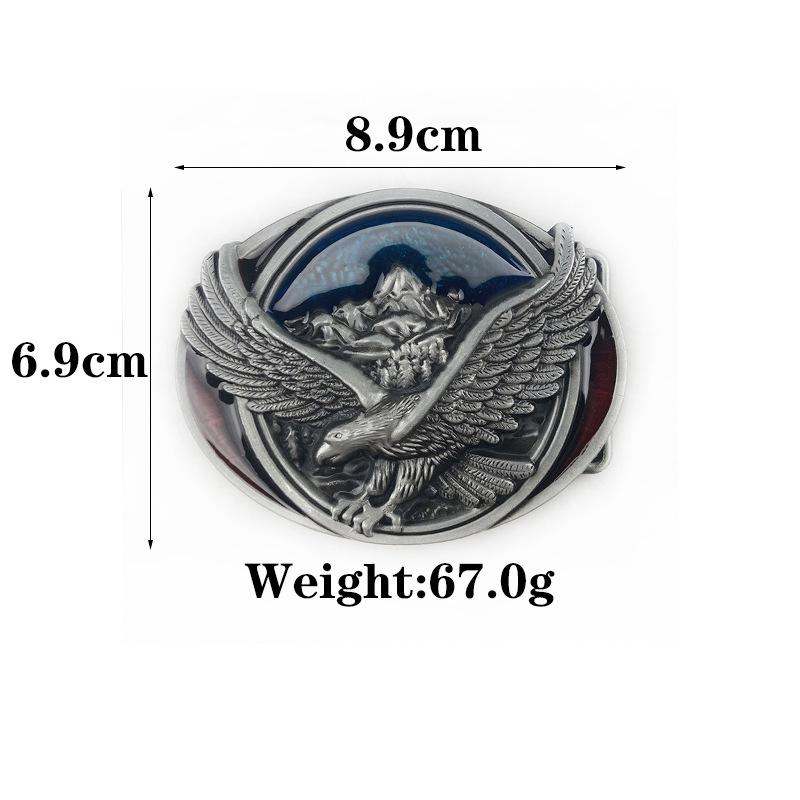 Men's Punk Cowboy Western-Style Belt Buckle – Mountain Eagle Design