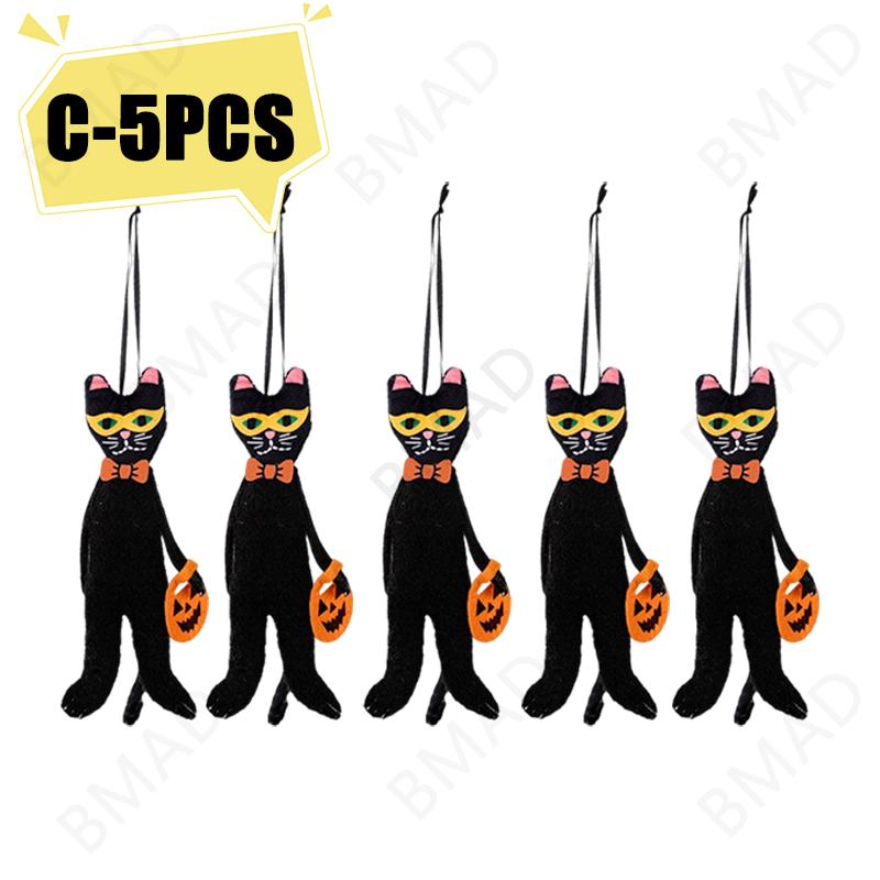 Halloween Hanging Pendant Decor Pumpkin Black Cat Ghost Skull Ornament for Party Day of the Dead Halloween Decoration for Home