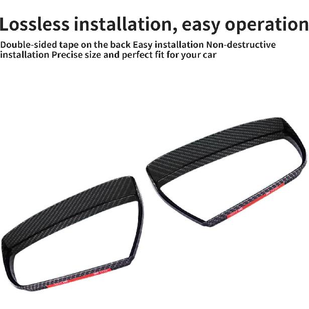 Car Side Mirror Rain Visor Eyebrow for Ford Escape Kuga 2013-2019 Rainproof Waterproof Auto Rearview Mirror Cover Accessories ABS Carbon Fiber 2Pcs