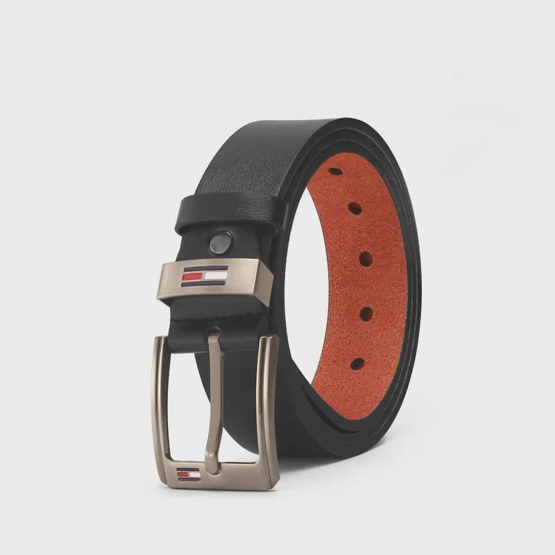 Pánský ležérní retro PU opasek s kolíčky z mikrovlákna