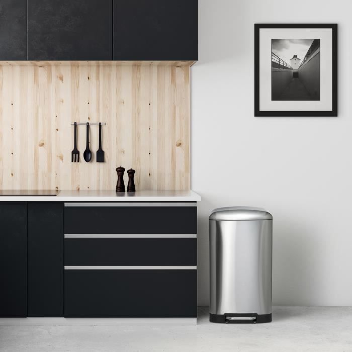 KITCHEN MOVE Pedal Bin GREENWICH - 40L - Stainless Steel with Bucket