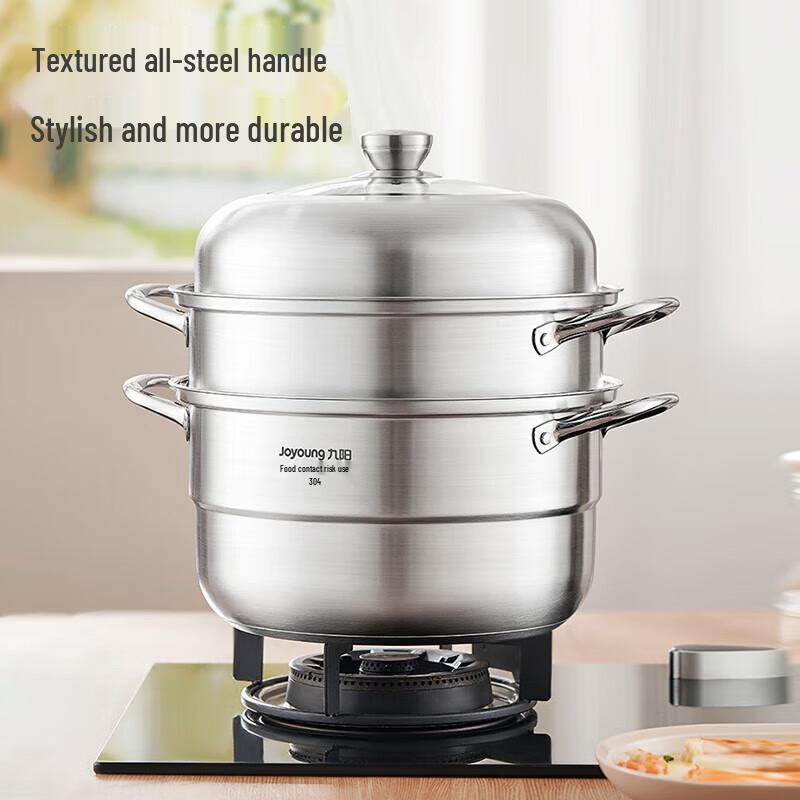 Joyoung 304 Stainless Steel 30cm Steamer Pot with Arch Lid