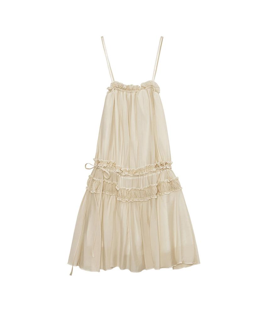 Eilubeu Frill Sleeveless Dress Aasfop109B