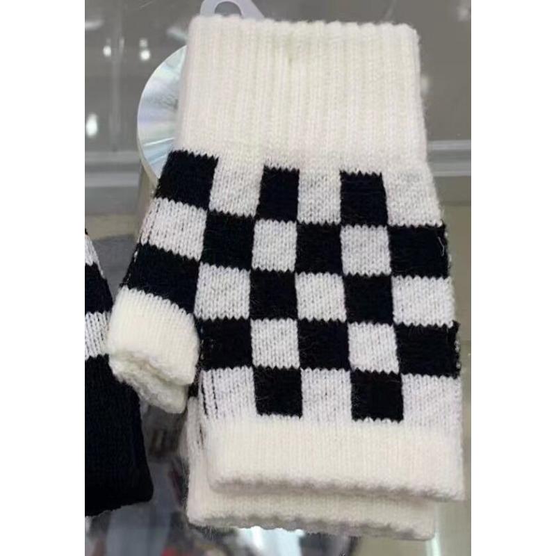 

Half Finger Gloves for Female Couples Knitted in Winter for Students To Write and Ride To Keep Warm Half Finger Typing Trend one size