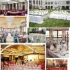 Nou 6-1 buc Husă Scaun Nuntă Decor Party Spandex Cu Fustă Plisată Utilizare Elastic Stretch Dining Zi de Naștere Hotel Banchet Cadou