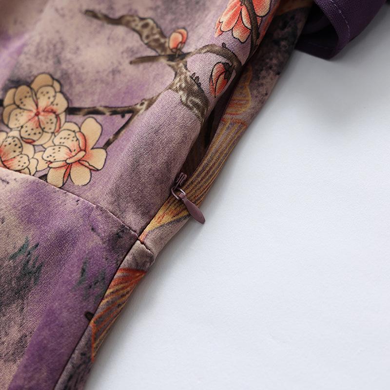 Rochie nouă de vară din șifon pentru femei de vârstă mijlocie 2025: Fustă elegantă midi cu mâneci scurte