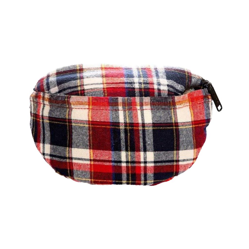 Spiral Plaid Logo Waist Bag