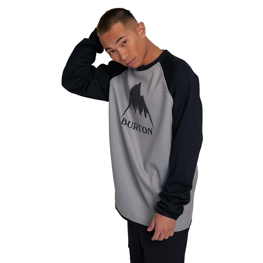 Burton Crown Weatherproof Pullover Crew Size Men's Sweatshirt, Water-Repellent, 220221, Crown-Crew-S-220221-Gray-Heather