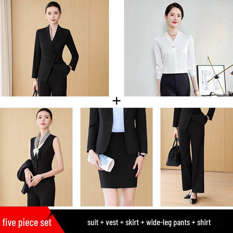 Wysokiej klasy jesienno-zimowy profesjonalny garnitur smart dla kobiet na podróże służbowe i wydarzenia formalne