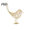 Contemporary Home Office Decor Iron Wire Bird Figurine, Minimalist Hollow Metal Sculpture, Stable Hand-woven Sculpture Rustproof Tabletop for