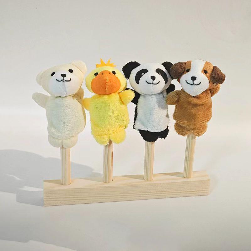 Animal Finger Puppet Display Rack for Kindergarten and Dollhouse Language Areas