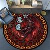 Glass Devil Fantasy Round Area Rug Under Office Chairs Bedroom Living Room Home Decor