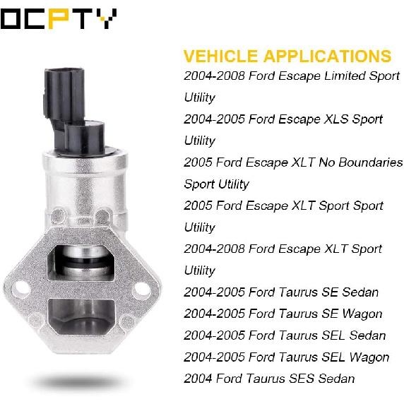 

OCPTY 4J1088 3F1Z9F715AA AC469 Idle Air Control Valve fit 2004-2008 for Ford Escape, 2004-2005 for Ford Taurus, 2005-2010 for Mazda Tribute,