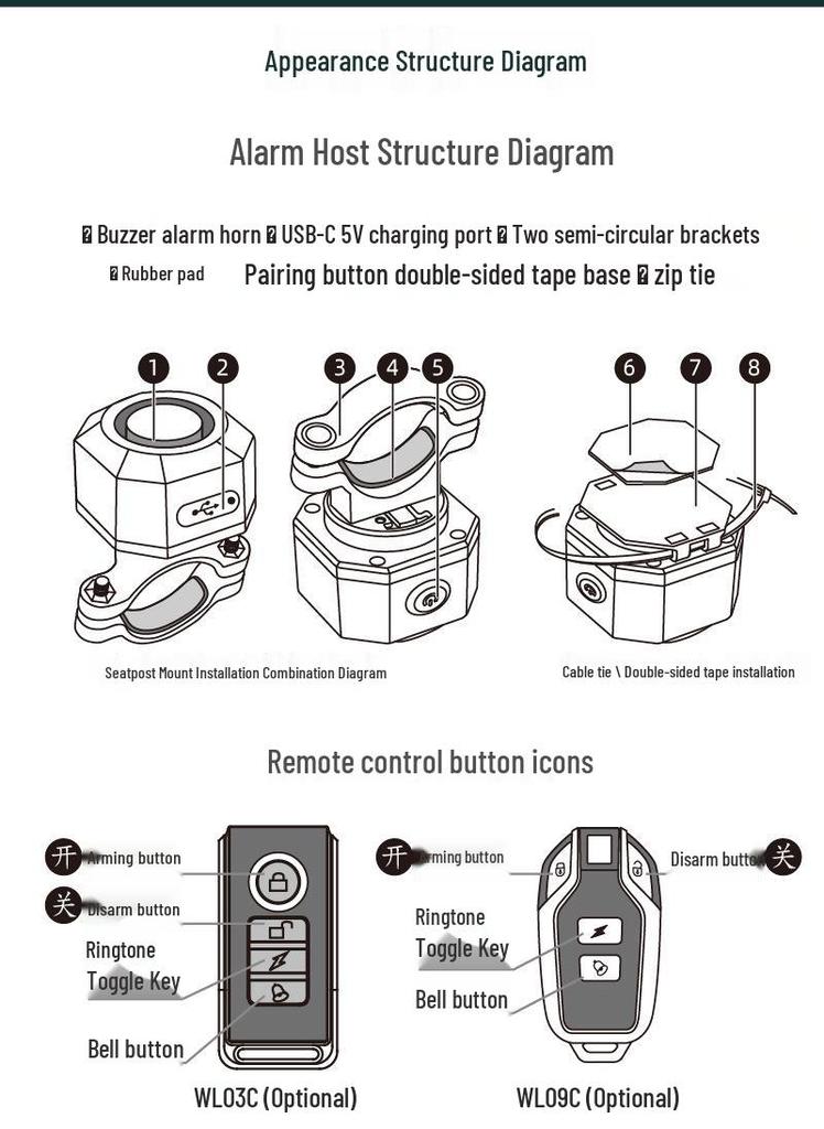 Intelligenter Diebstahlalarm für Fahrräder, Roller & Personal Transporter mit USB-Ladefunktion und Fahrzeugortung