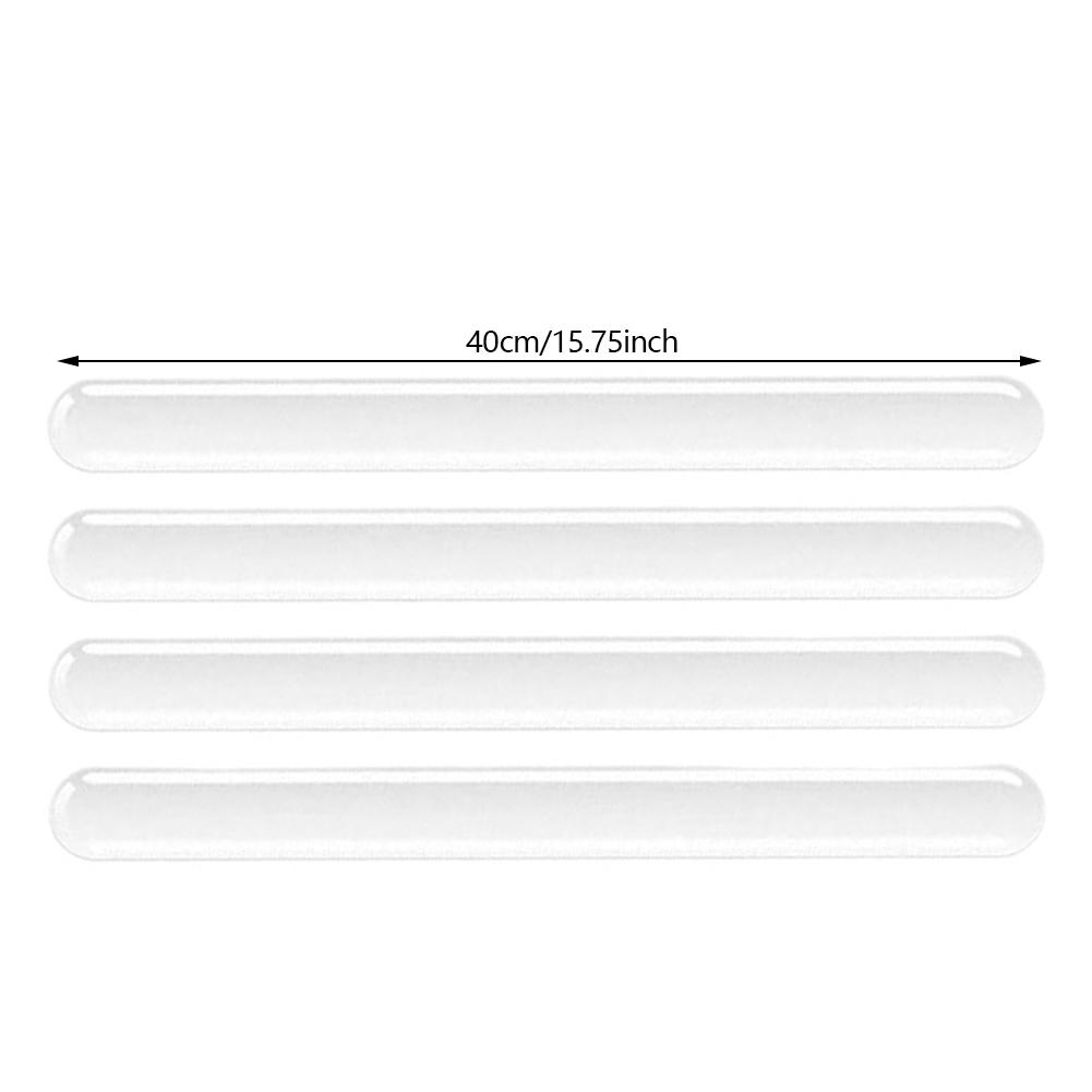 4Pcs Car Door Edge Guard Flexible 40cm Side Door Protector Waterproof Self Adhesive Anti-Collision Protection Strip Universal