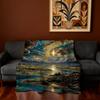 Surreal Style Art Blanket Super Warm Comfortable Plush Throw Blanket Child Home Sofa Bedroom Gift