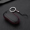 Genuine Leather Car Smart Key Fob Case Cover Keychain For Tesla Model S