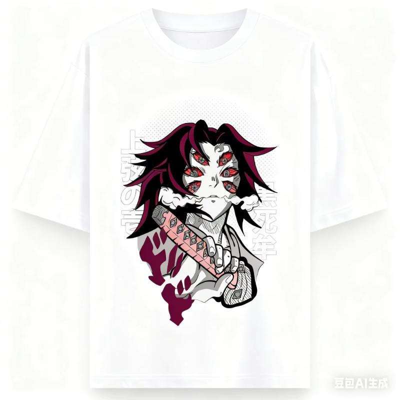 Demon Slayer Anime Printing Oversized Cotton Tshirt Men and Women Comfortable Fashion Street Y2K Summer Short Sleeve Tshirt