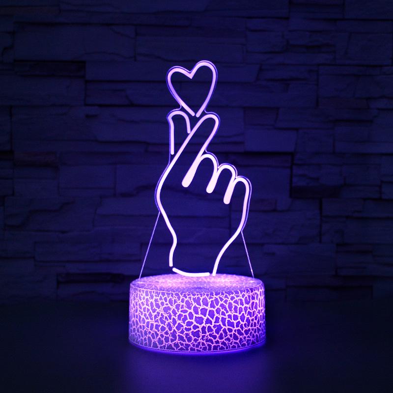 3D Engraved Name Night Light - Seven-Color Atmosphere Lamp, Perfect for Valentine’s Day, Qixi Festival, or Love Commemorative Gifts (3.5MM) Acrylic Board Only 7