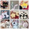 Soft Moon & Star Plush Keychain Charm - Little Red Book Style, Cute & Creative Gift