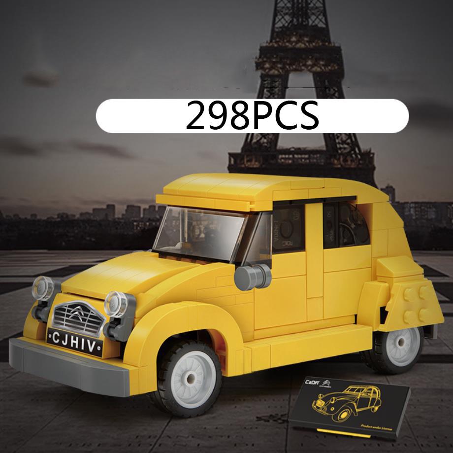 

Масштаб Citroens Building Block Vintage Car Radio Remote Control Vehicle Bricks Model Toys Collection
