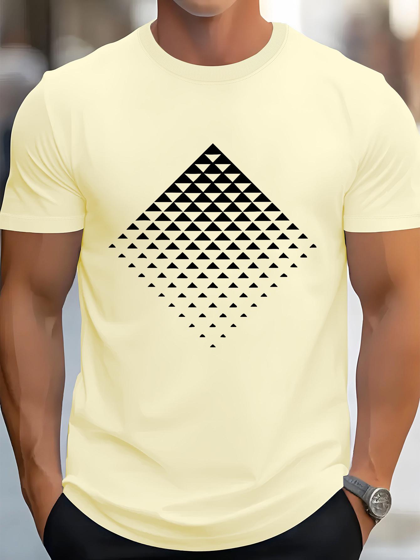 

Men s summer 100% pure cotton fashionable casual loose creative mosaic block print sports round neck short sleeved T-shirt top 5XL різнокольоровий