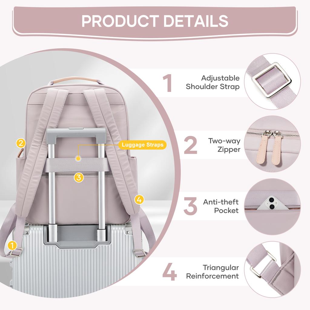 Trendy School Backpack for Girls Waterproof Nylon Rucksack Teenager Large Capacity Kawaii Student School Bag  Cute BookBag