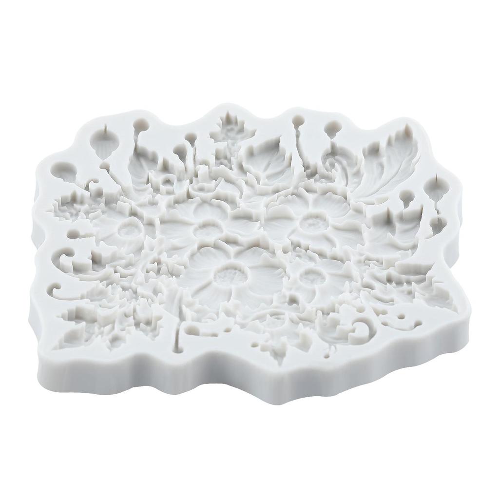 Silikonové formy v barokním stylu, reliéfní květinové, fondánová forma, nástroje na zdobení dortů, topper na cupcake, forma na bonbóny, čokoládu, gumpastu