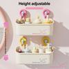 Bathroom Storage Rack with Suction Cup Large Capacity Strong Load-bearing Easy Installation Makeup Organizer Shelf