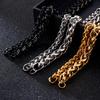 10mm Width Chain Bracelet 16-25cm GoldBlack Link Chain Bracelets for Women Men Fashion Jewelry