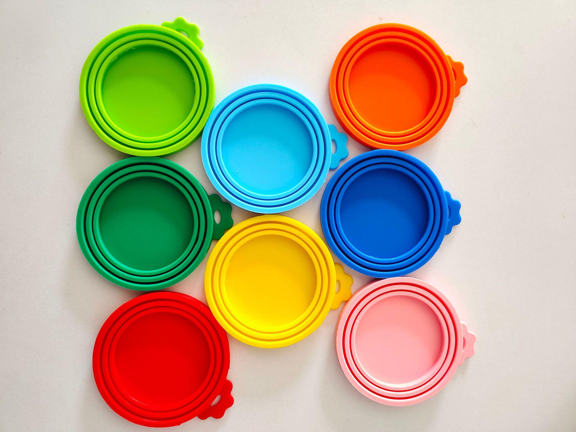 

Силиконовые крышки для банок с кормом для домашних животных с ложкой 3-в-1 для кошек и собак Yellow