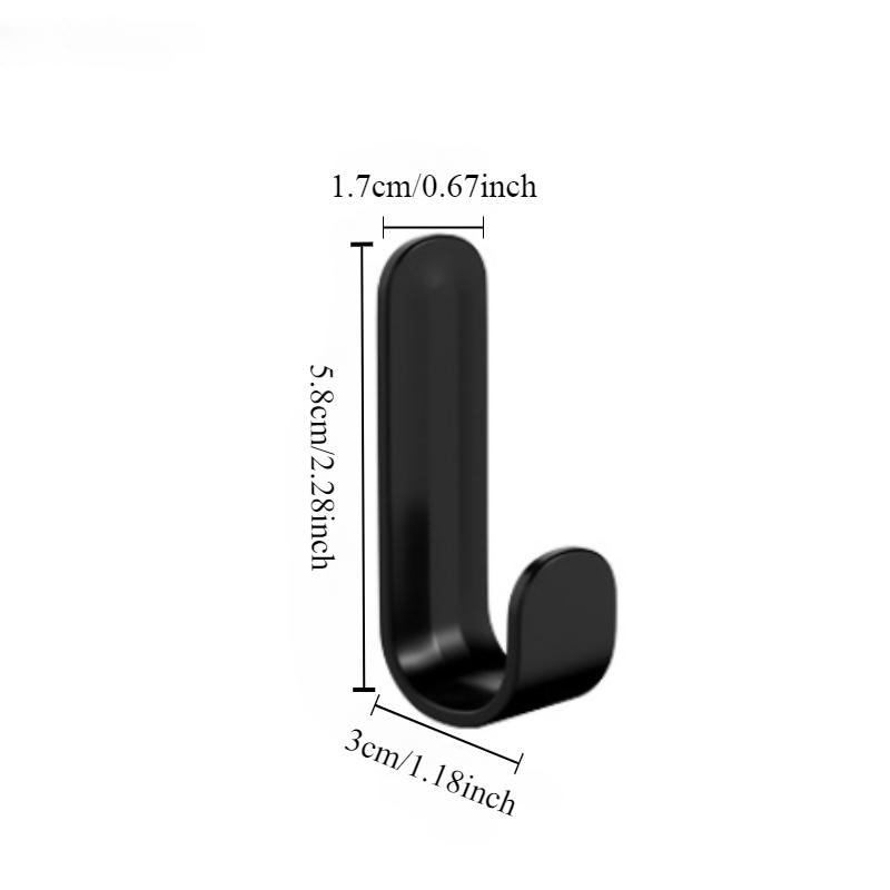 Simple Wall-mounted J-shaped Hooks Household Storage Gods!