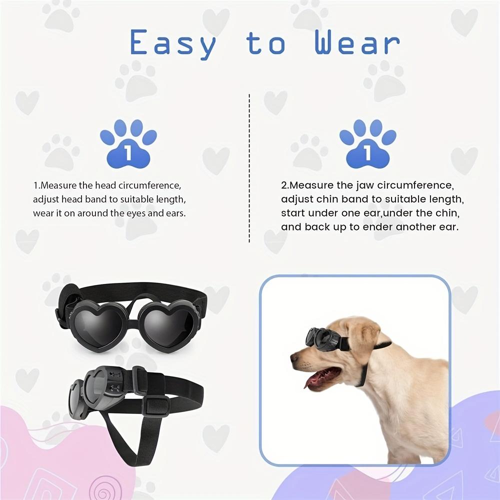 Pet Sunglasses Suitable for Small Dogs and Cats. Waterproof and Caring Glasses with Adjustable Straps for Outdoor Travel