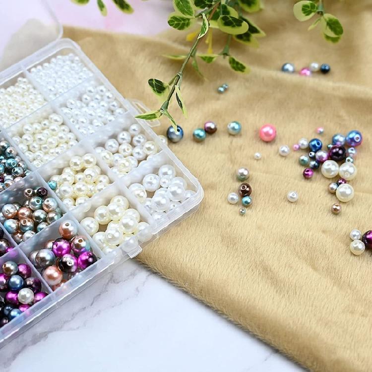 1890Pcs Jewelry Making Bead DIY Crafts Elegant Spacer Beads with Holes DIY Bead