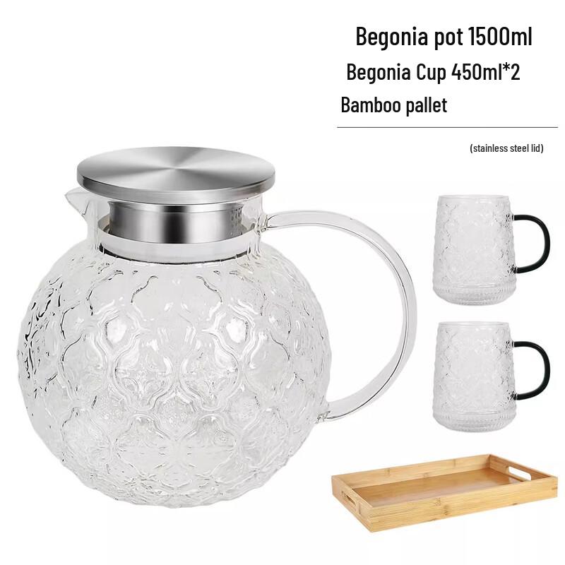 Heat-Resistant Glass Water Pitcher Set