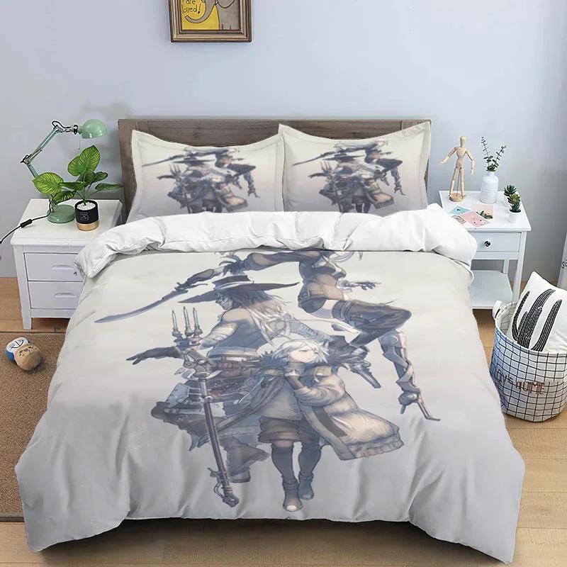 Comic Nier Art Print Three Piece Bedding Set Fashion Article Children or Adults for Beds Quilt Covers Pillowcases Bedding Set