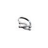 Vintage Copper Cross Ushaped Open Ring With Zirconia For Womens Fashion Jewelry