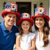 Independence Day Hat American Flag Top Hat, Uncle Costume for 4th of July, Red White Blue Patriotic Party Decoration Adults,