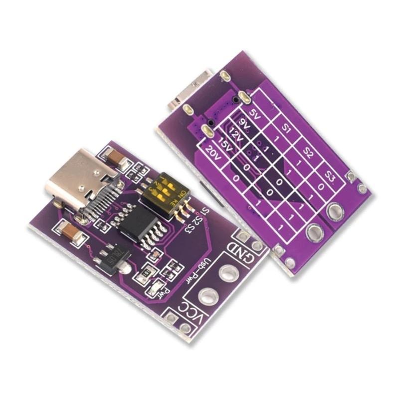 Adjustable DIP Switches Fast Charging Module 5V 9V 12V 15V 20V Fixed Output For Phones Solar Projects