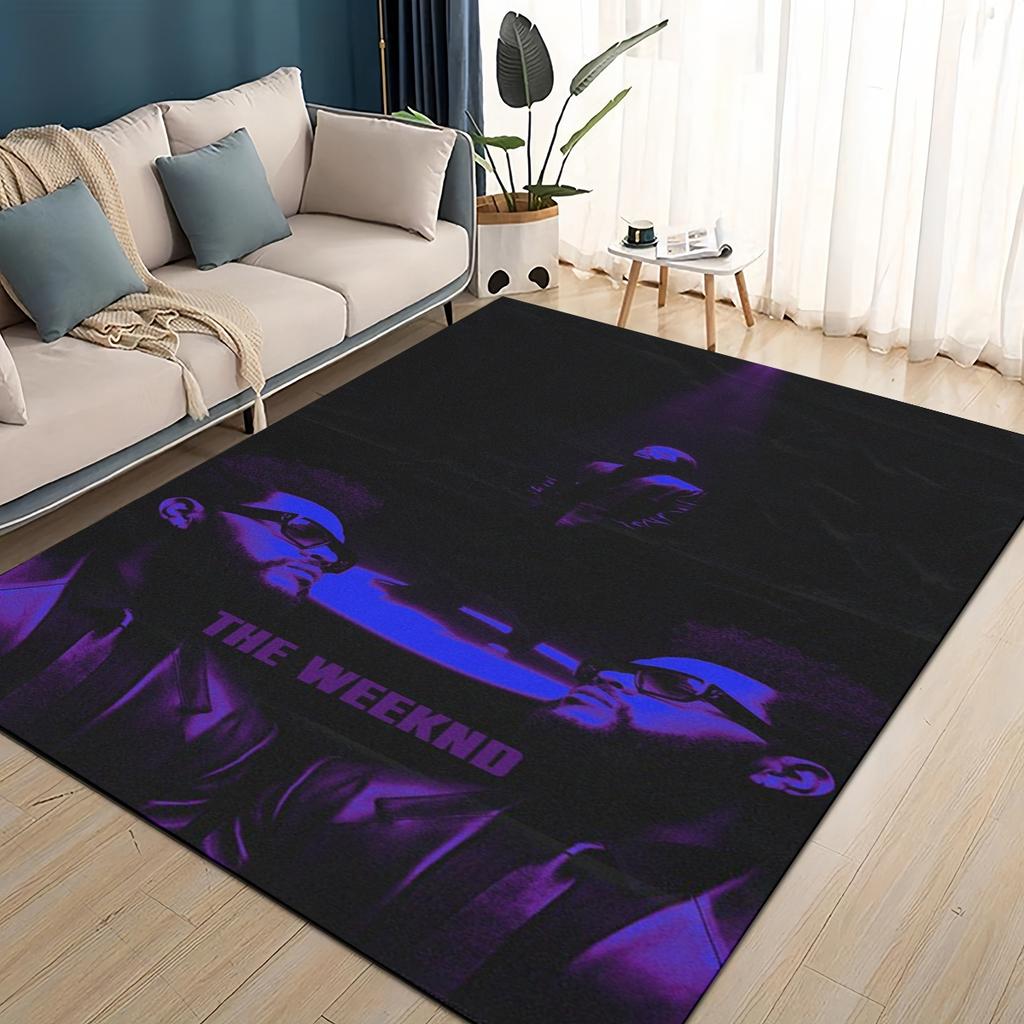 3D The Weeknd X.O R&B Singer Carpet Rug for Living Room Bedroom Home Sofa Decoration,kids Play Non-slip Floor Mat Christmas Gift