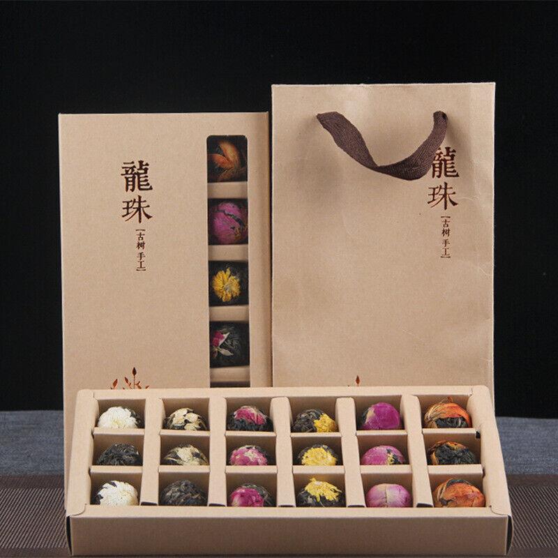 Ароматный чай Yunnan Raw Pu er 120г (18 шт) Подарочная коробка Dragon Ball Жасмин 6 вкусов