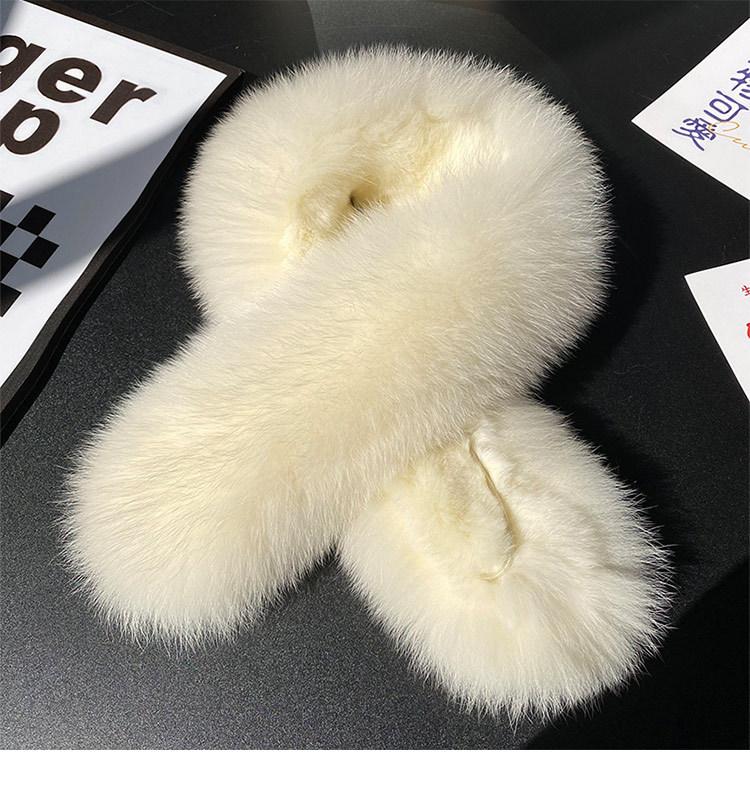 

Шарф преміум-класу Sense Of Fox Hair Зима з двостороннім хутром Плюшевий шарф Комір із натурального хутра Дитячий стильний шарф 70cm