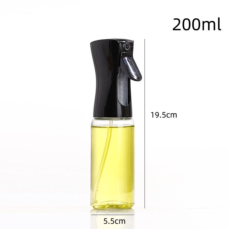 220ml Transparent Glass Oil Spray Bottle with Push-Type Dispenser