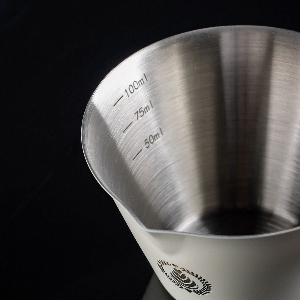 V-shaped Spout Coffee Espresso Cup Wooden Handle Coffee Extract Cup Coffee Measuring Cup  Home
