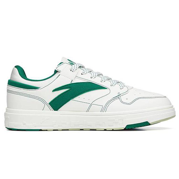 new Anta Street Naughty Wear resistant And Lightweight Low Top Skateboard Shoes Women's White Green