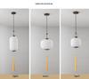 Modern Asian-Inspired Striped Glass Pendant Light for Restaurants and Bars