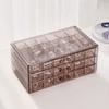 Transparent Jewelry Storage Box Large Capacity 72 Grids Dustproof Stackable Earrings Rings Container Jewelry Organizer