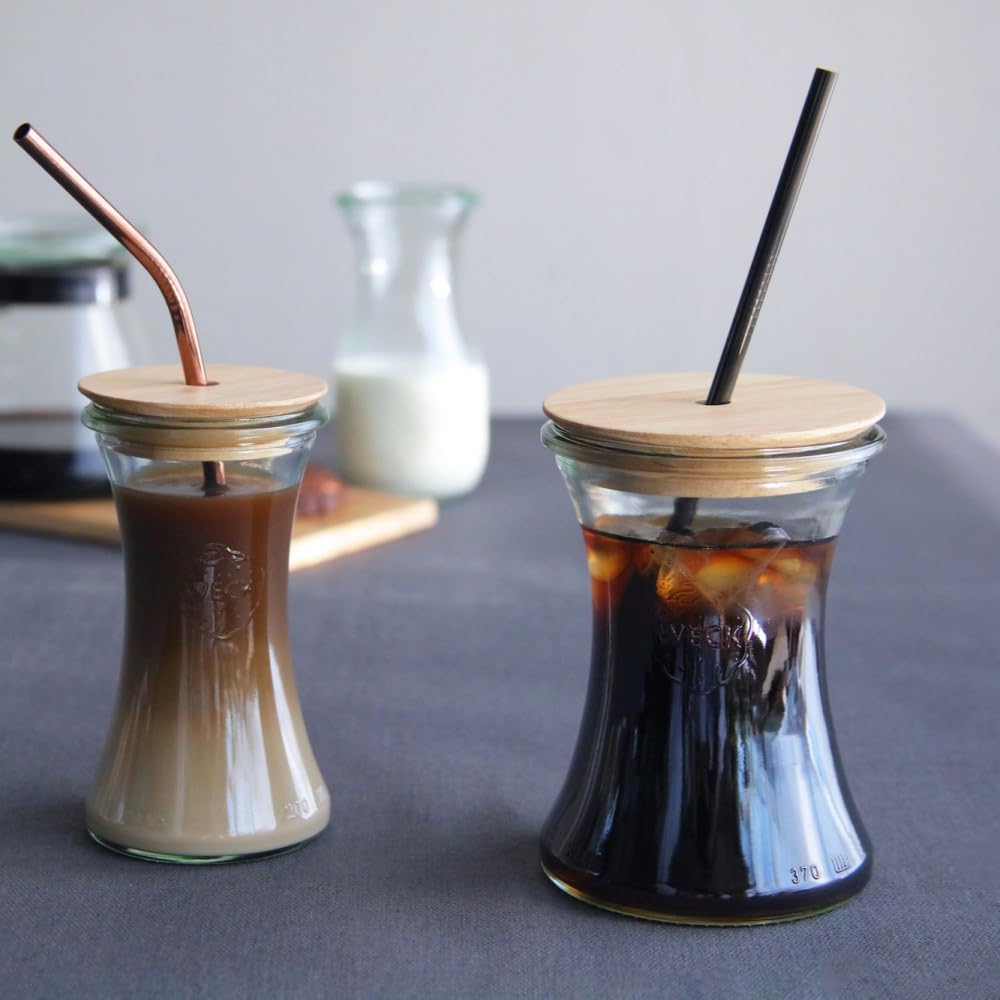 Weck Gift Box Drink Bottle, Delicatessen, 330ml, with Perforated Wooden Lid, WE-S224