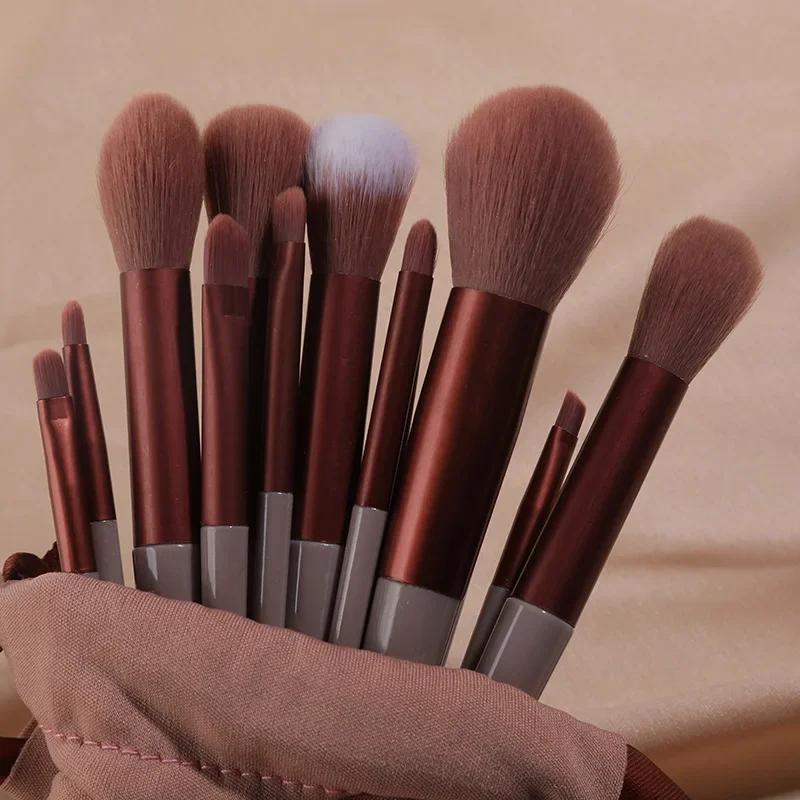 13pcs Soft Fluffy Makeup Brushes Set Cosmetics Soft Hair Powder Blusher Brush Foundation Eyeshadow Make Up Brush Beauty Tools