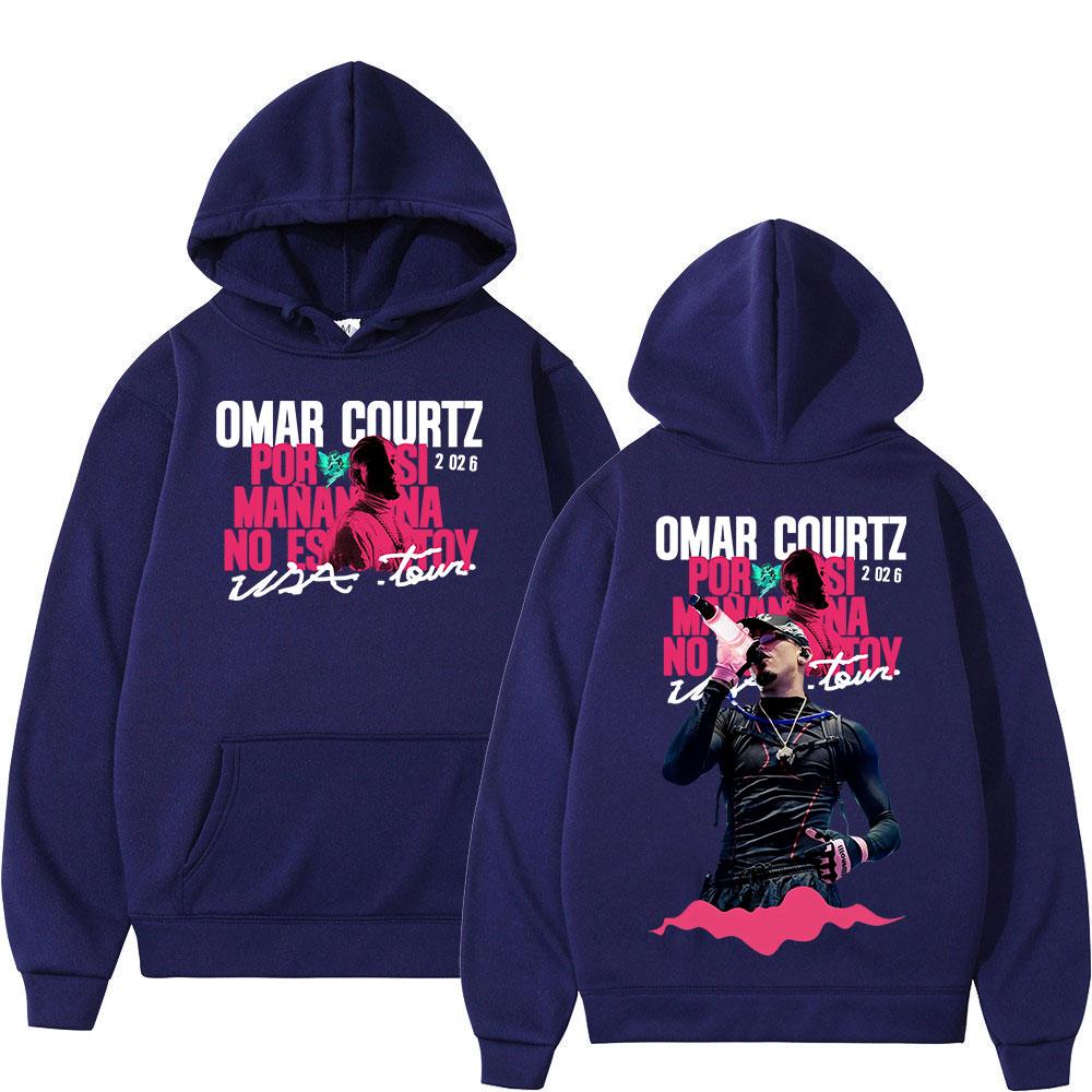 Rapper Omar Courtz Por Si Manana No Estoy  Tour Hoodies Men Women Clothing Fashion Long Sleeve Hooded Sweatshirts Streetwear